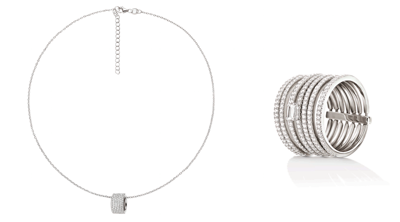 Follie Follie Fashionably Silver系列項鍊NT$4,290, 戒指NT$6,490